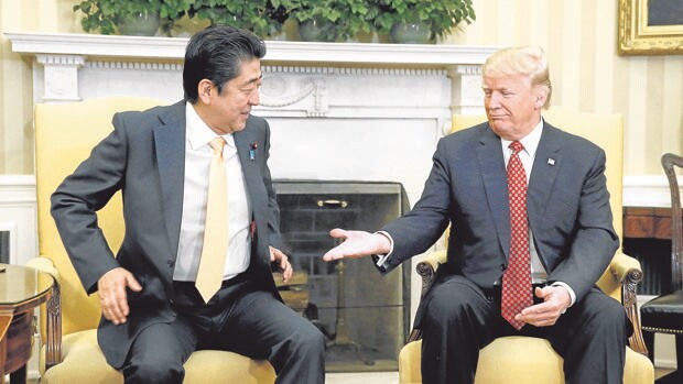 Shinzo Abe y Donald Trump en una reciente reunión