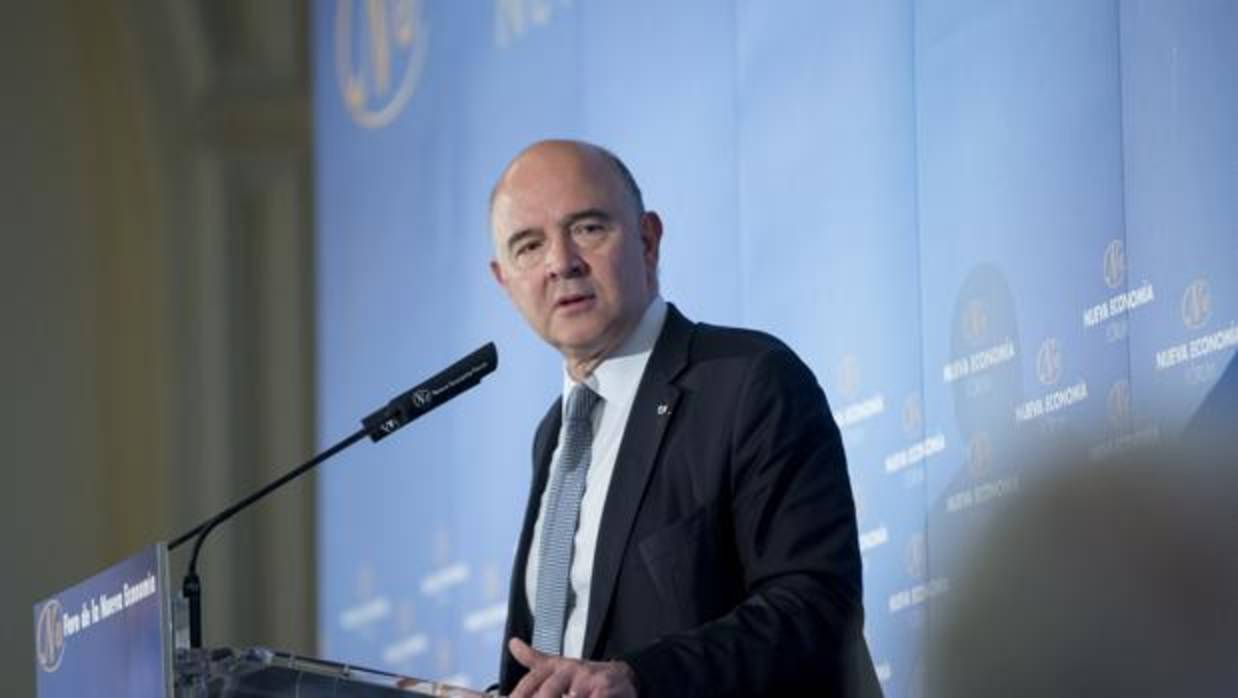 Pierre Moscovici, durante una conferencia realizada en Madrid