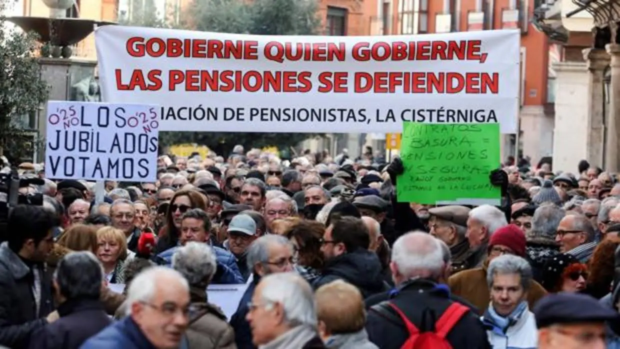 Imagen de la protesta de los jubilados del pasado día 22 de febrero