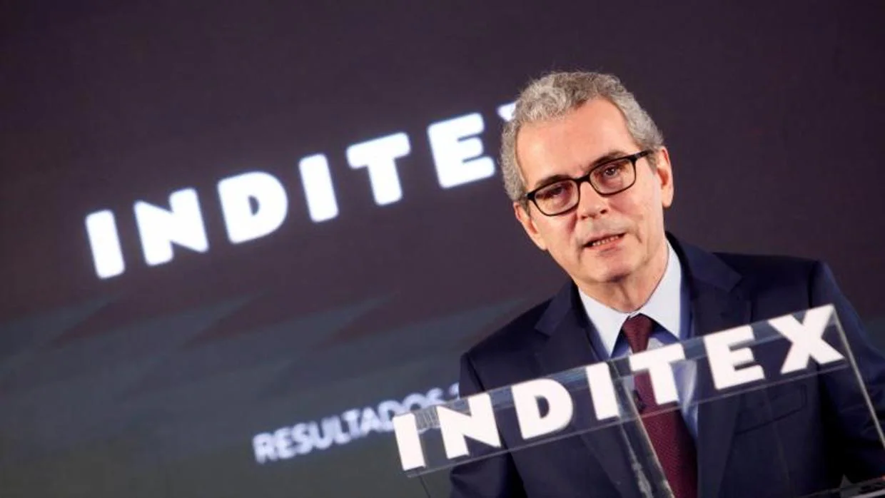 El presidente de Inditex, Pablo Isla, durante la presentación de resultados