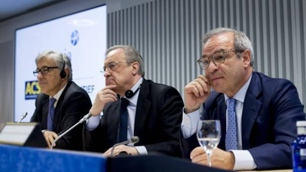 Florentino Pérez, durante la junta de accionistas de ACS
