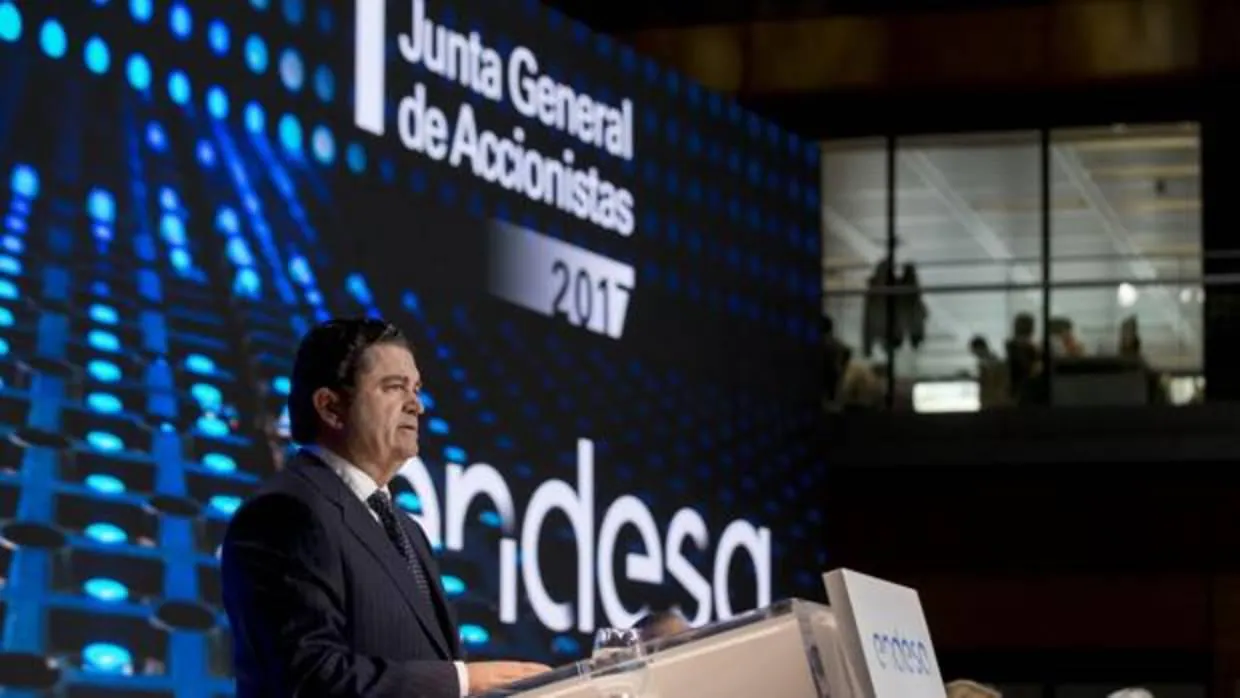 El presidente de Endesa, Borja Prado, durante la junta de accionistas de la compañía el año pasado