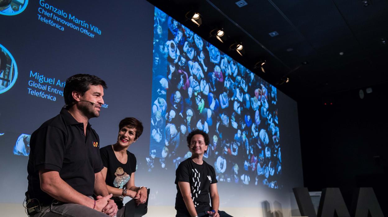 El director de innovación de Telefónica, Gonzalo Martín-Villa, y el diretor de emprendimiento del grupo, Miguel Arias