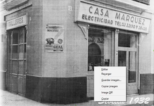 Foto del negocio familiar donde hunde sus raíces Casa Márquez, fundada en 1932