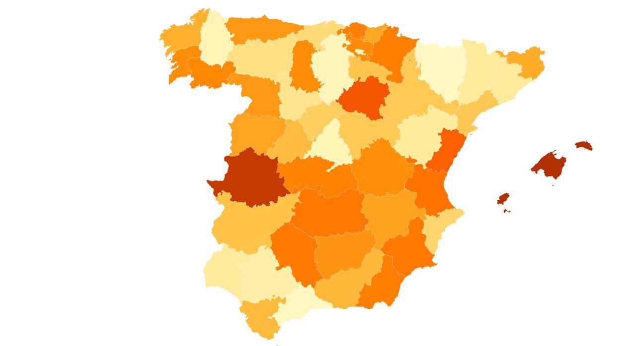 Importe medio del recibo de la luz en septiembre