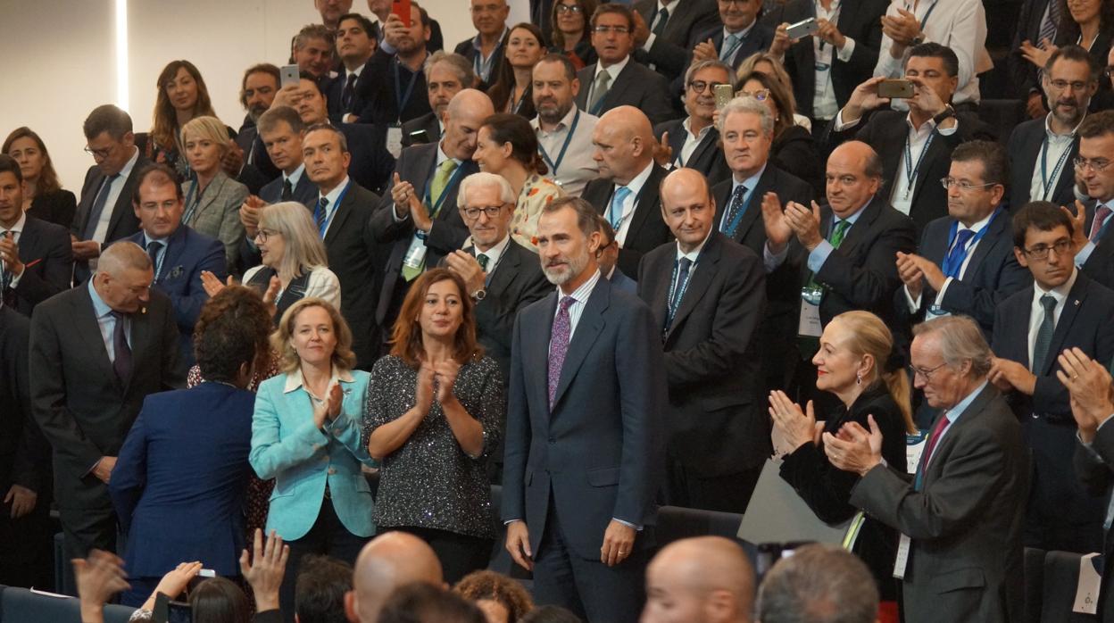 Don Felipe durante el acto de clausura del XVII Congreso de la CEDE