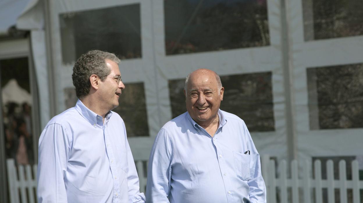 Amancio Ortega (dcha) junto al actual CEO de Inditex, Pablo Isla