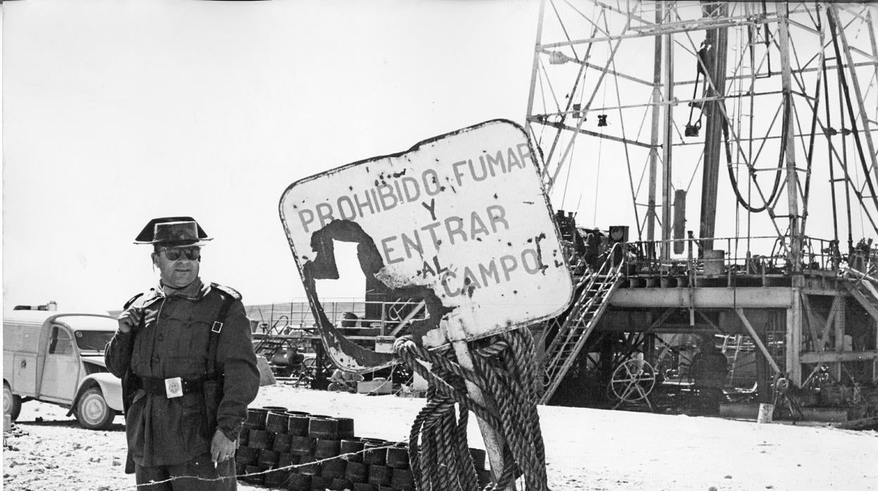 Yacimiento de La Lora, en 1964, cuando empezó su producción de crudo