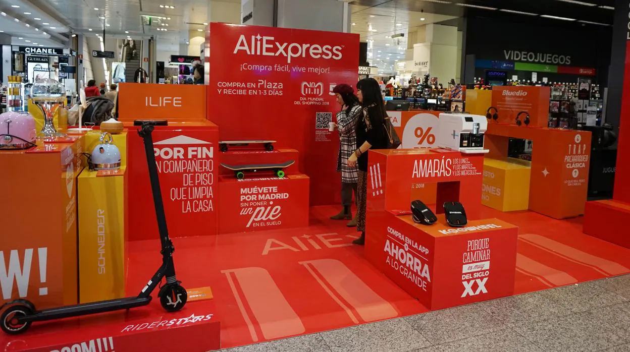 Tienda «pop up» de AliExpress y El Corte Inglés