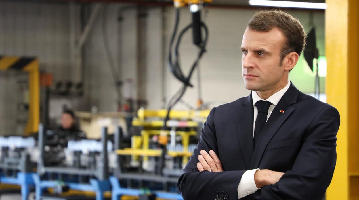 Emmanuel Macron durante una reciente visita a la factoría de Renault en Maubeuge, en el noreste de Francia