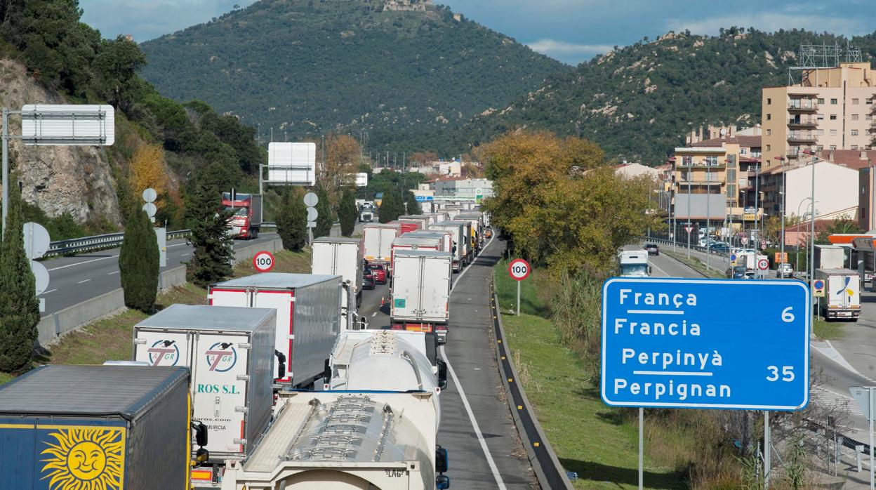 Imagen de la frontera con Francia en La Jonquera