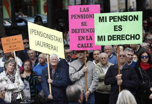 Manifestación de jubilados en Pamplona