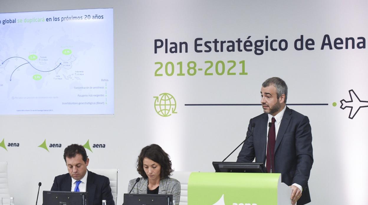 Maurici Lucena, presidente de Aena, presenta el plan estratégico de la empresa