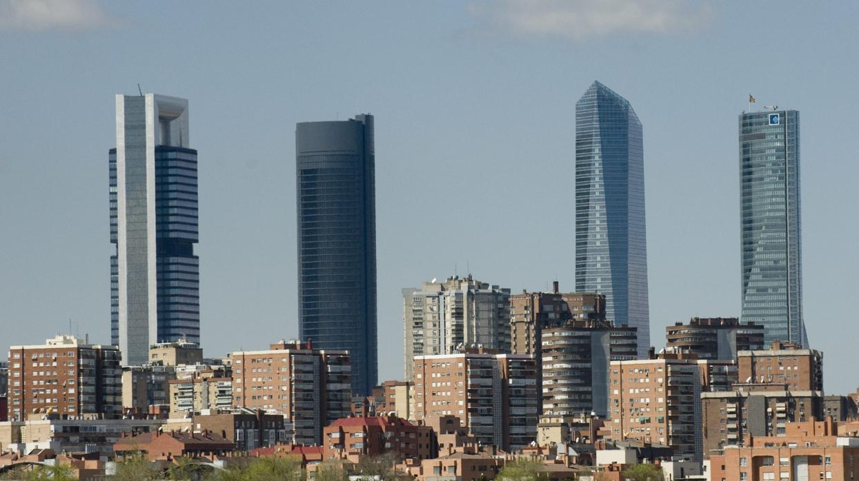 Imagen de archivo de las llamadas cuatro torres del paseo de la Castellana de Madrid