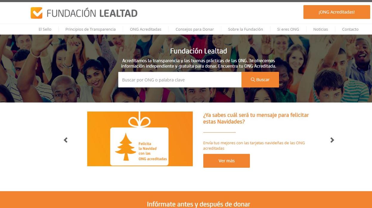 Página web de la Fundación Lealtad