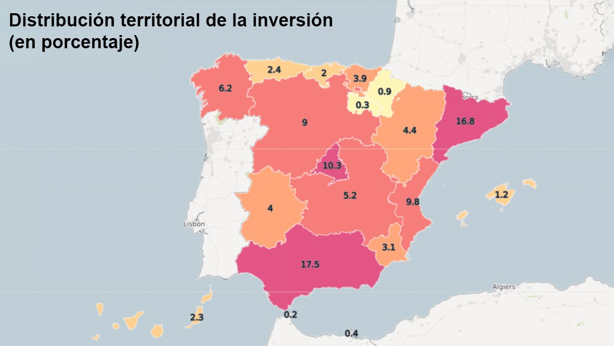 La inversión en infraestructuras en Cataluña se dispara un 66%, hasta los 2.251 millones de euros