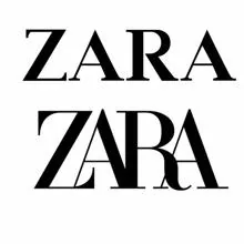 El nuevo logo de Zara (abajo) junto al anterior (arriba)