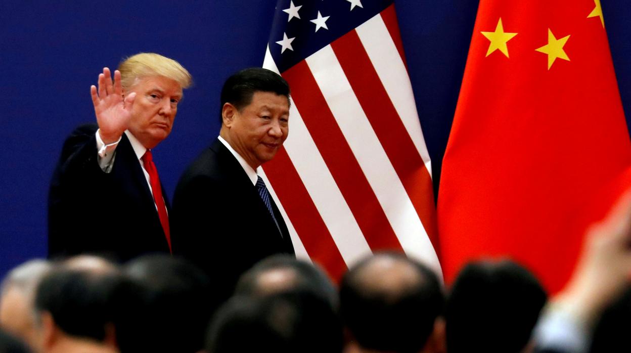 Donald Trump y Xi Jinping durante un encuentro en Pekín en 2017