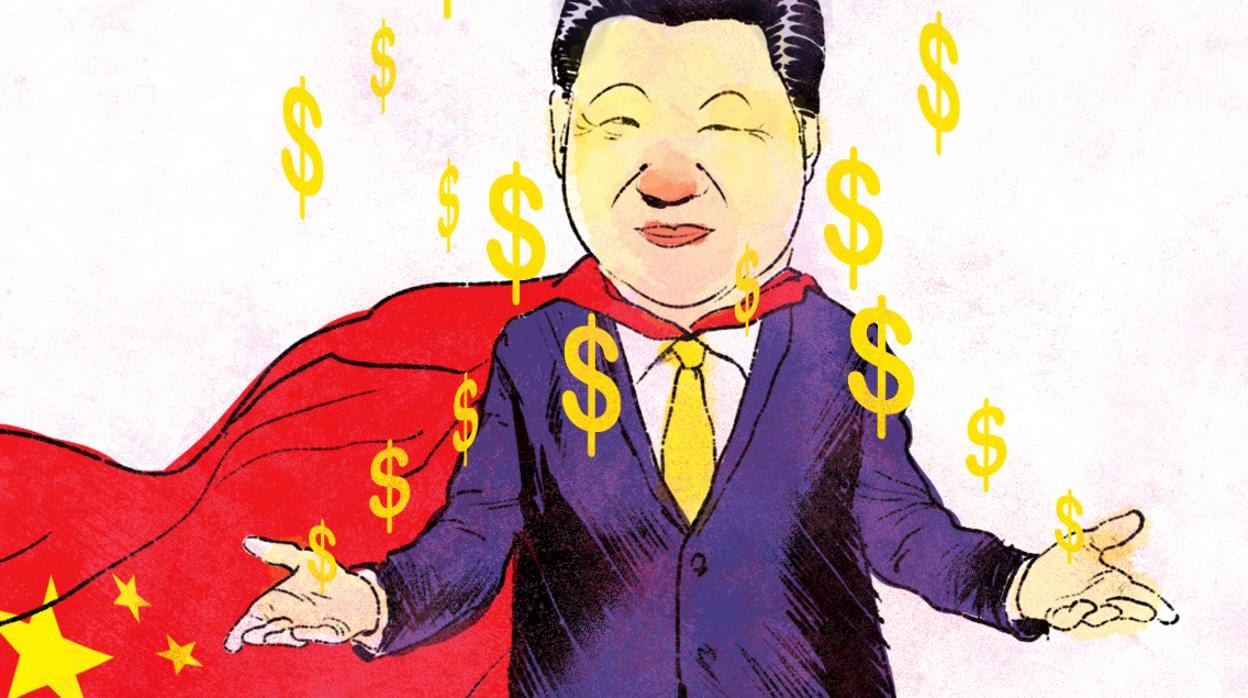 Dibujo del presidente chino, Xi Jinping
