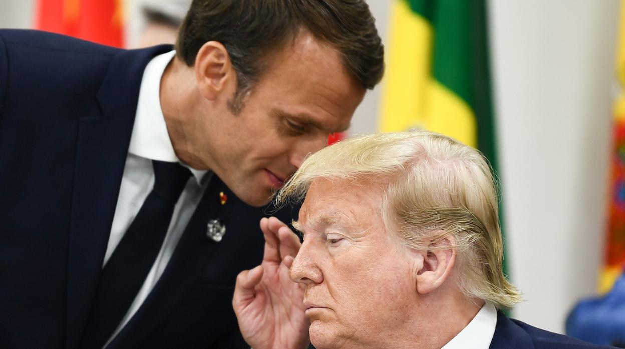 Macron y Trump, hace unas semanas en la cumbre del G-20 en Osaka (Japón)