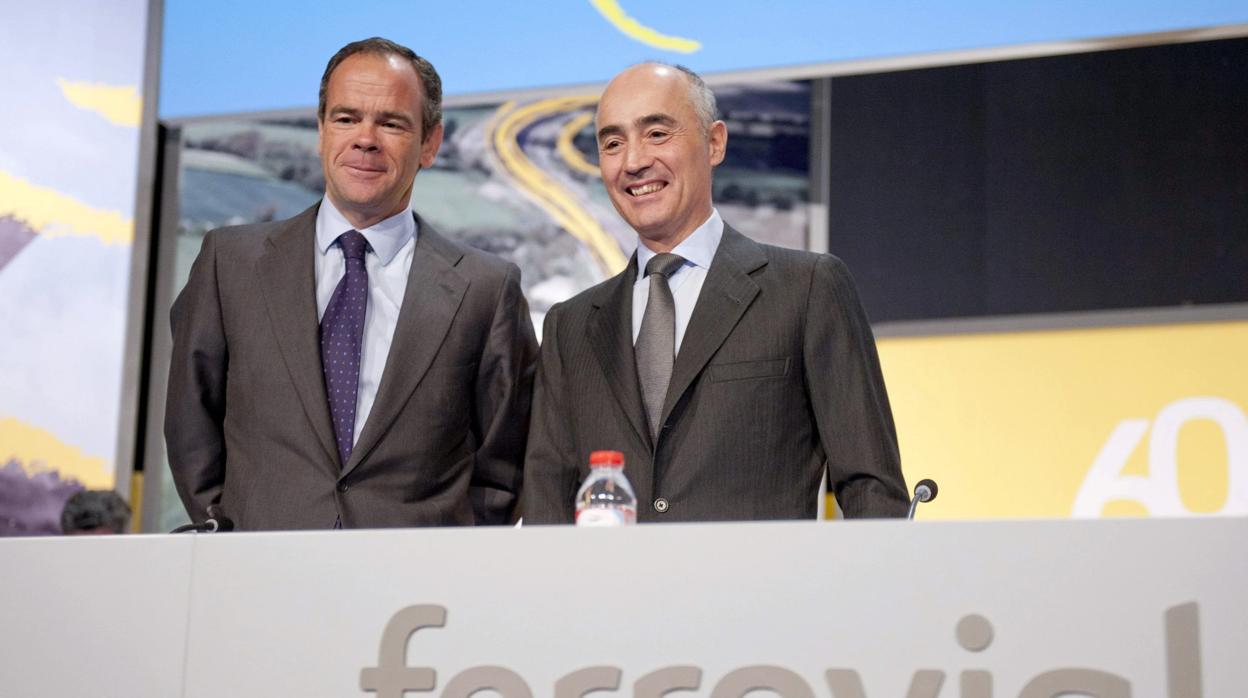 Íñigo Meirás CEO, de Ferrovial, junto a Rafael del Pino, presidente