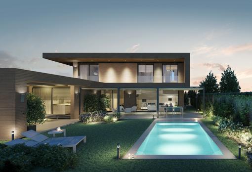 Levitt-Lazarejo: exclusivas villas abiertas a jardines privados en Las Rozas