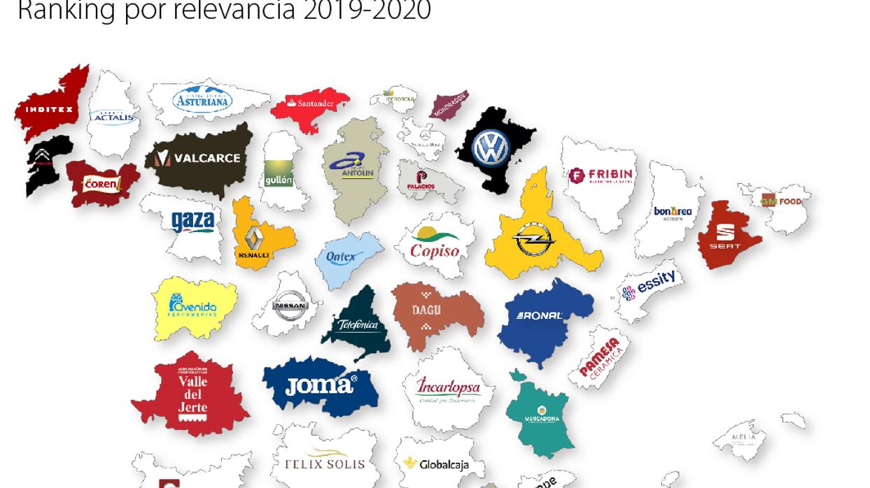 Inditex, Telefónica o Mercadona: estas son las empresas más importantes en cada provincia española