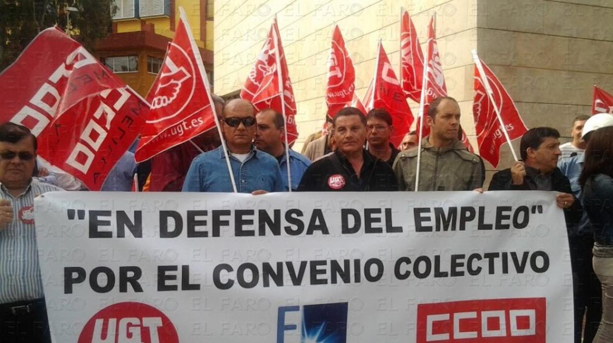 Imagen de archivo de una protesta de los trabajadores de Endesa