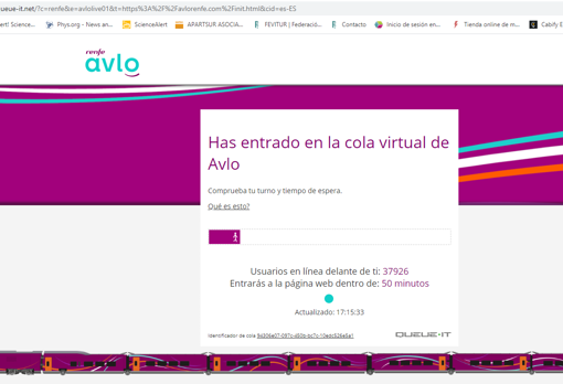 Furor por el low cost de Renfe: una «cola virtual» de más de 42.000 personas para comprar los billetes