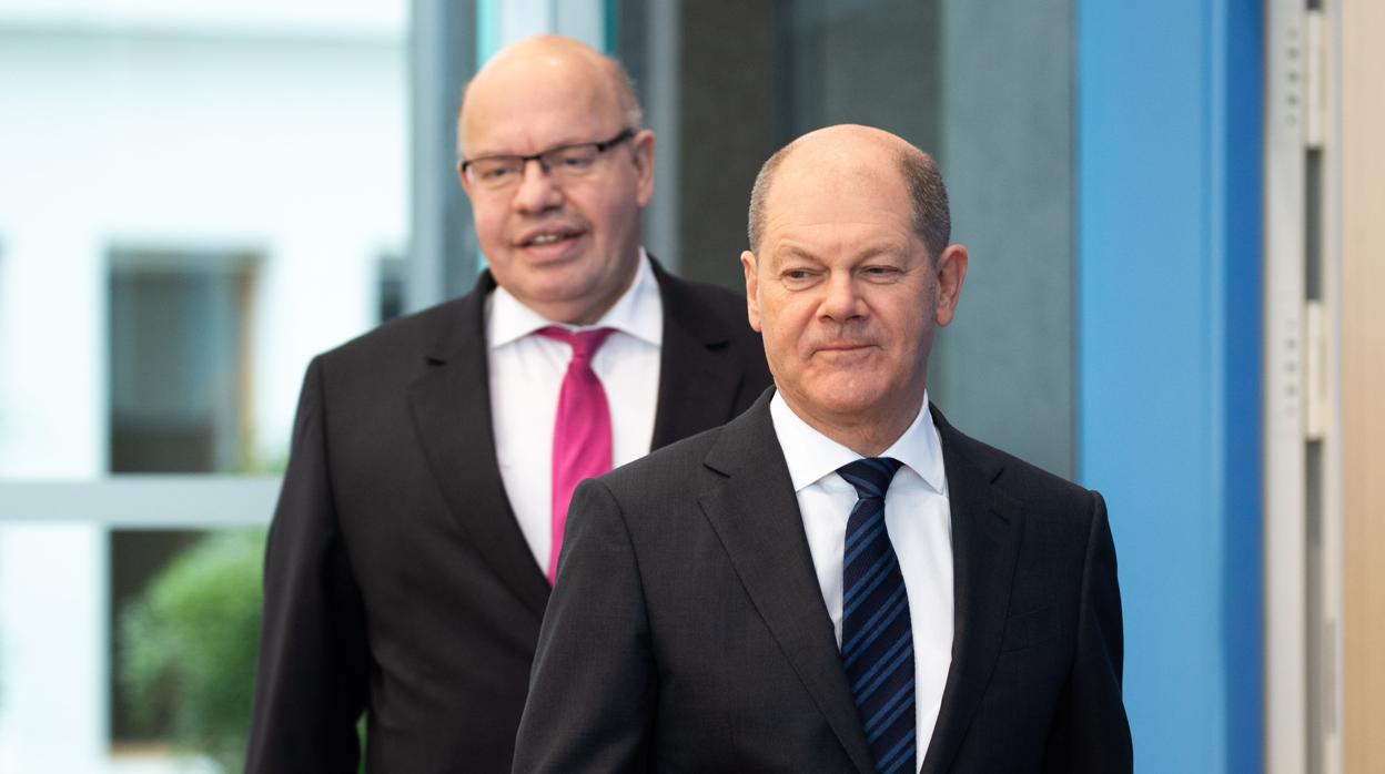 El ministro de Finanzas, Olaf Scholz, y el ministro de Economía alemán, Peter Altmaier