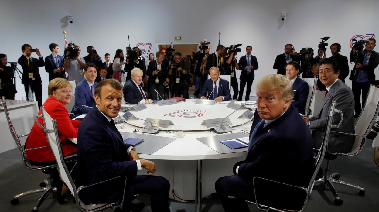 Los lideres del G7 durante la cumbre celebrada hace unos meses en Biarritz (Francia)