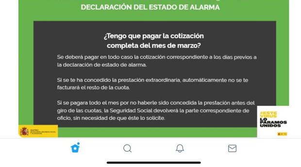 Escrivá recuerda a los autónomos que deben pagar 13 días de cotización de marzo