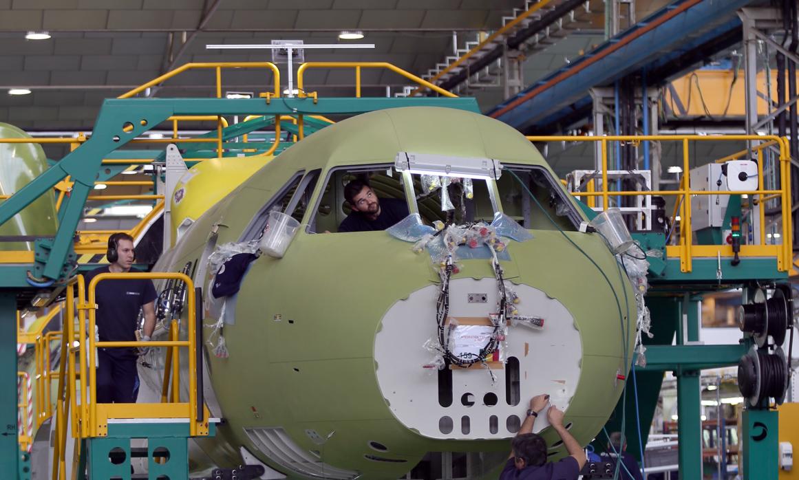 Planta de Airbus en Andalucía, cuya actividad está paralizada hasta el próximo lunes