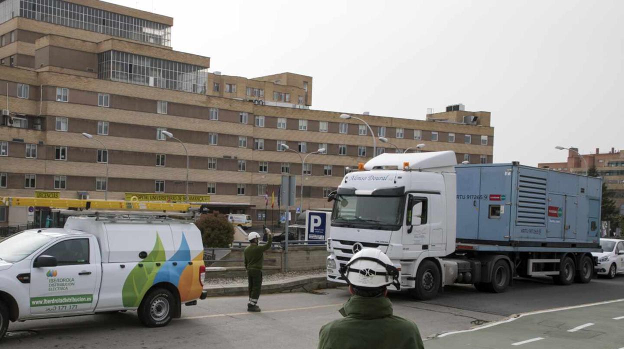 Iberdrola instaló un grupo electrógeno en el hospital de Salamanca