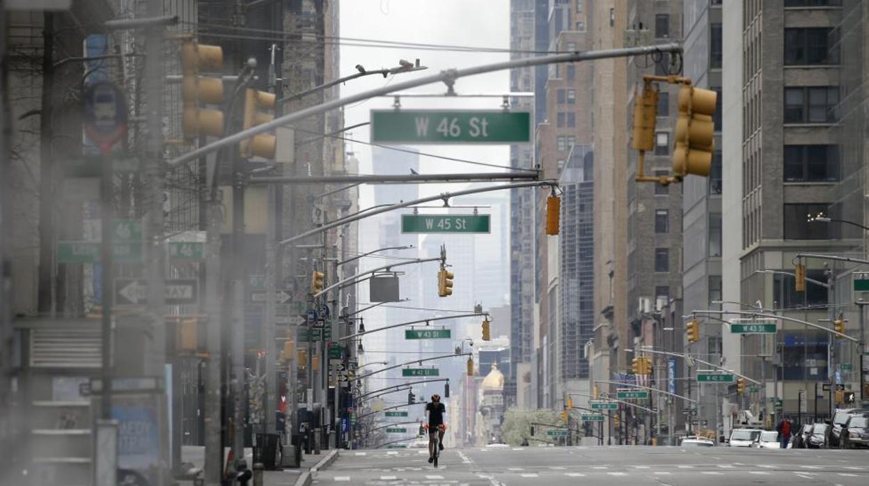 Calles sin coches durante la pandemia en Estados Unidos