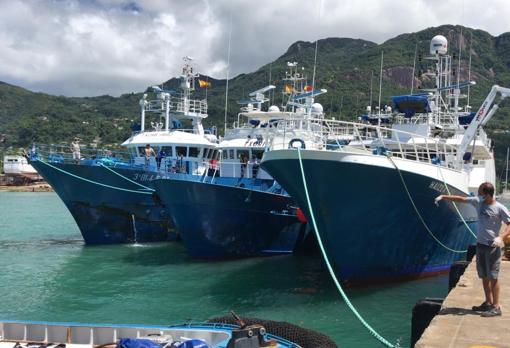 La flota atunera, varada en Seychelles por el Covid-19
