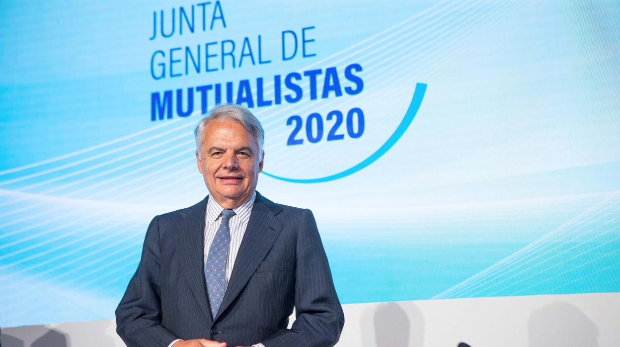 Ignacio Garralda, presidente de Mutua, en la junta general celebrada hace algunas semanas