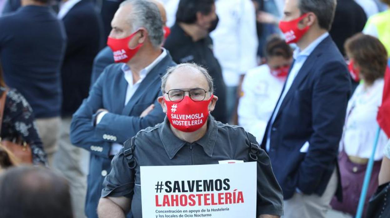 Manifestación de los hosteleros