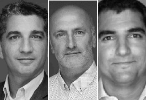 De izquierda a derecha, Marcos Montero, Manuel Torres y Pedro Herranz, socios de MasFabEs