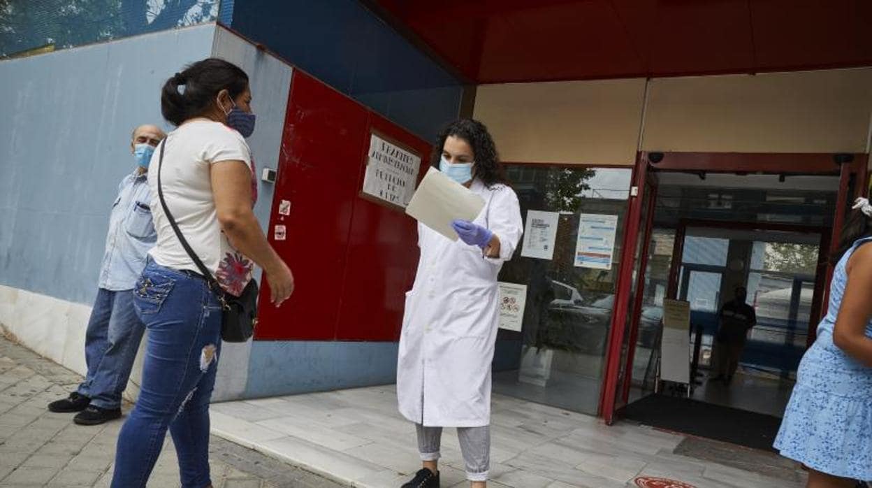 Centro de salud en Madrid durante la segunda ola de la pandemia