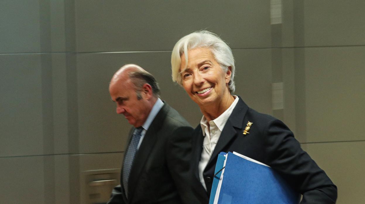 Christine Lagarde, presidenta del BCE, y Luis de Guindos, su vicepresidente