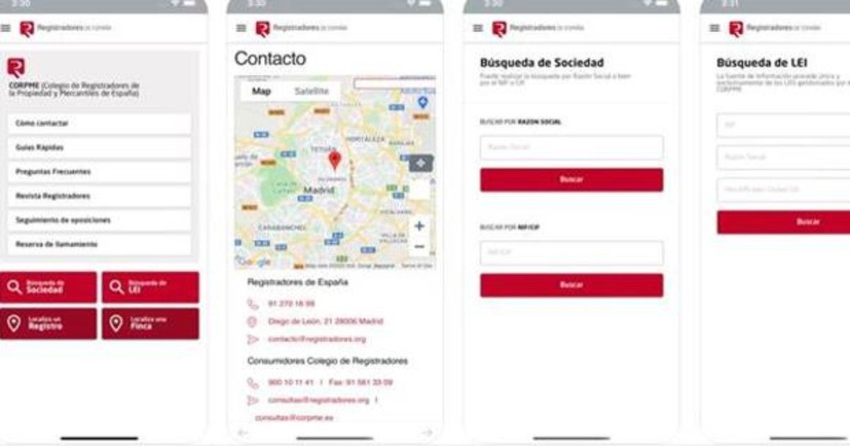 Los Registradores lanzan una nueva aplicación para facilitar el acceso a los registros