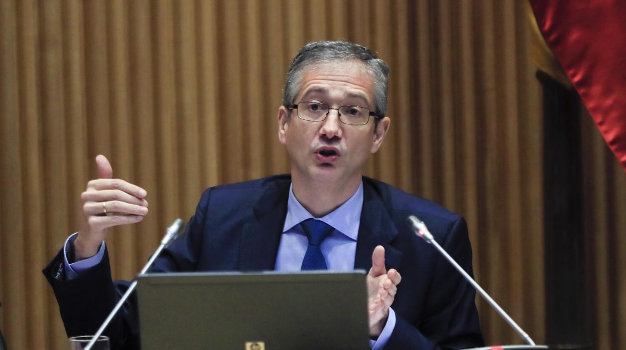 Pablo Hernández de Cos, gobernador del Banco de España, en una imagen de archivo en el Congreso de los Diputados