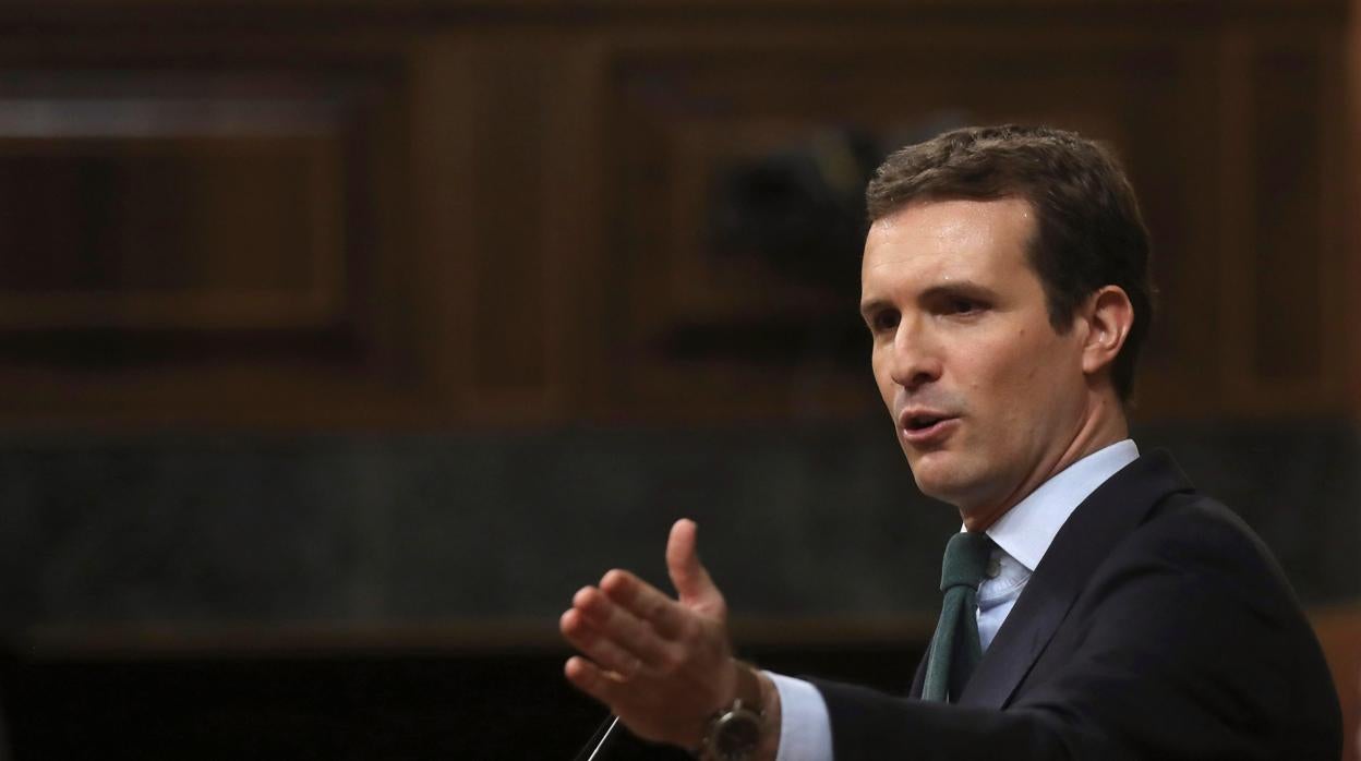 El presidente del PP, Pablo Casado