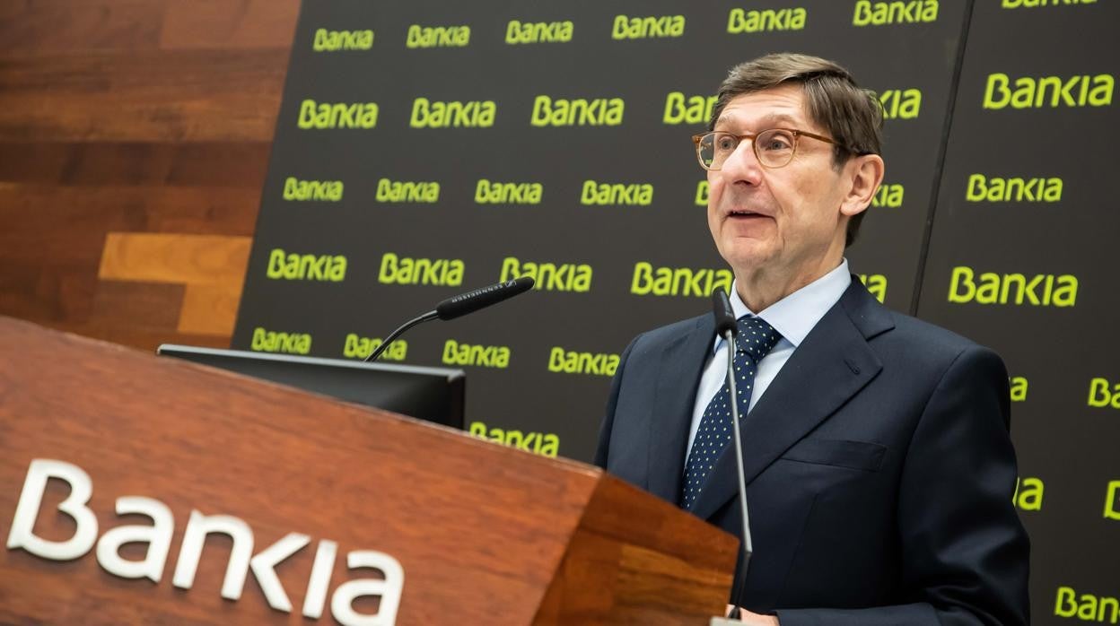 José Ignacio Goirigolzarri, presidente de Bankia, en la última presentación de resultados