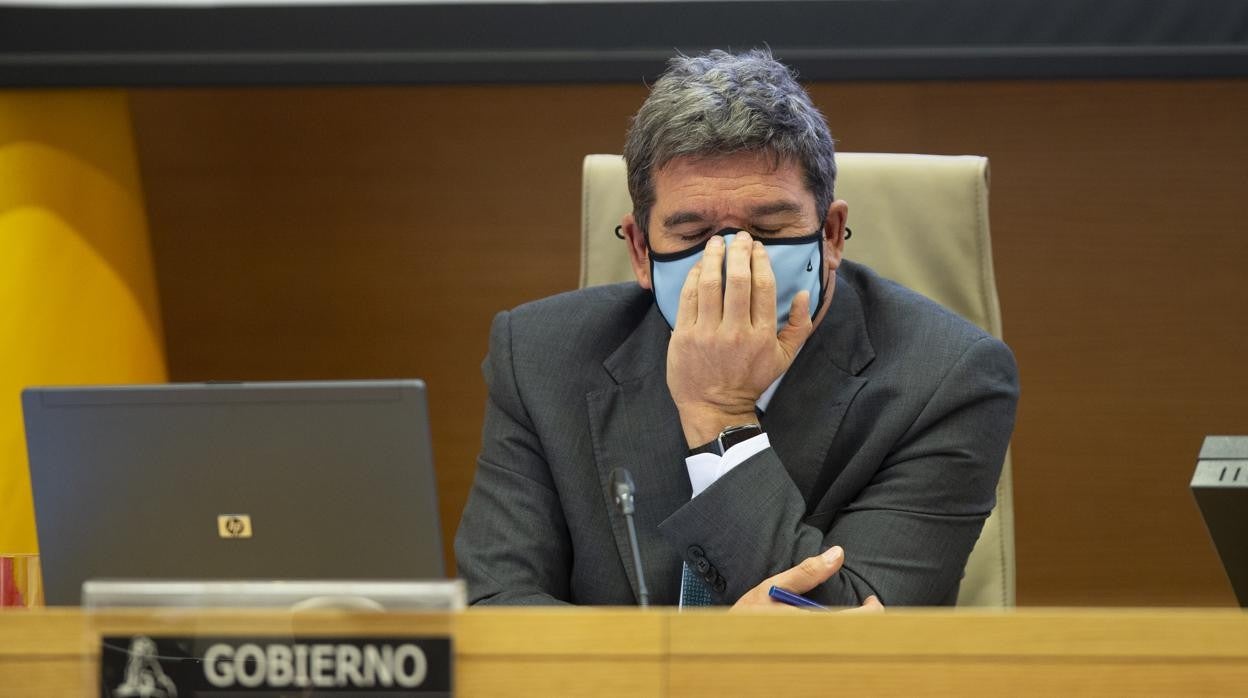 El ministro de Inclusión y Seguridad Social, José Luis Escrivá, en el Congreso