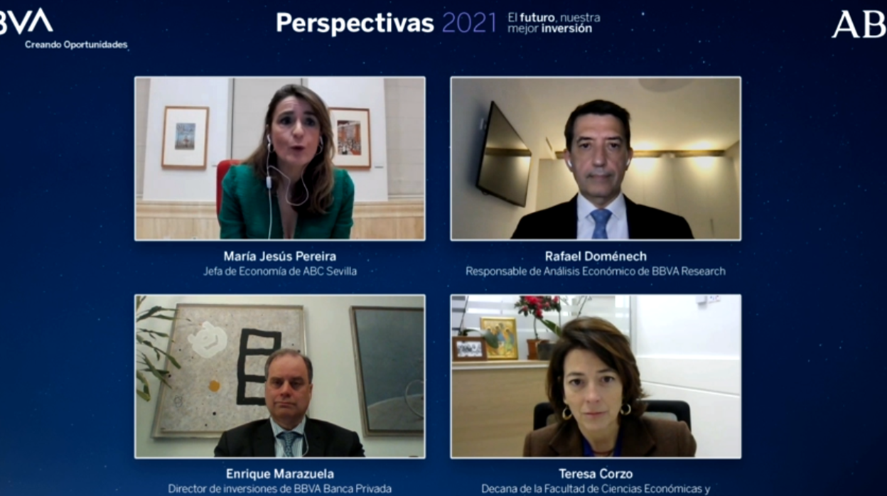 Participantes en el foro telemático «Perspectivas 2021. El futuro, nuestra mejor inversión»