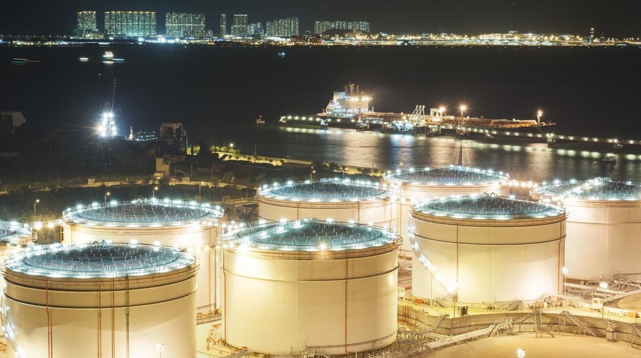 Terminales de tanques de una refinería