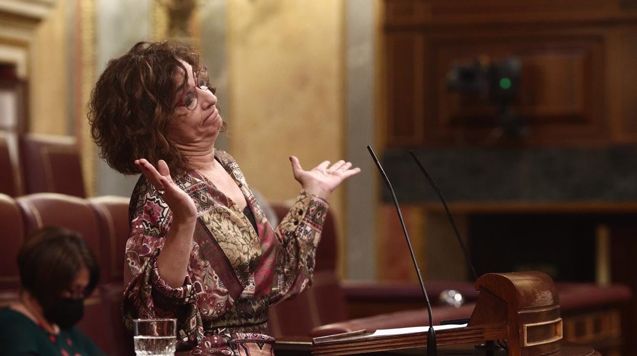 La ministra de Hacienda, María Jesús Montero, en el Congreso