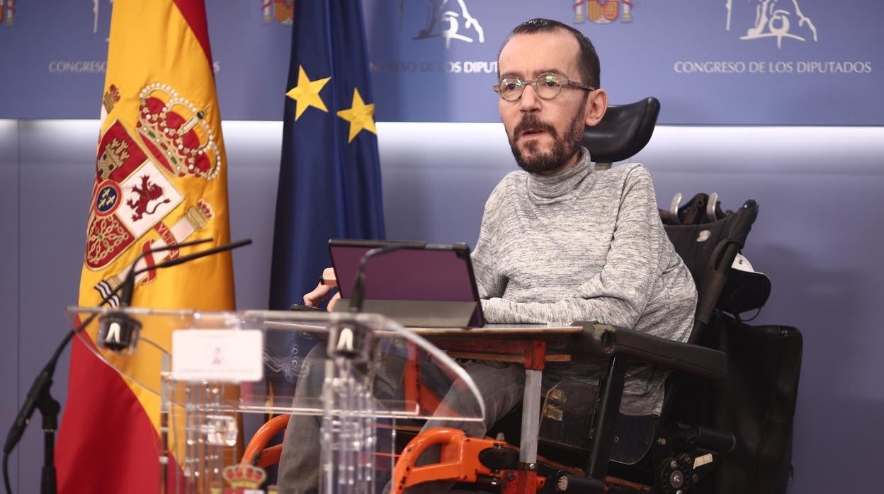 El portavoz parlamentario de Unidas Podemos, Pablo Echenique